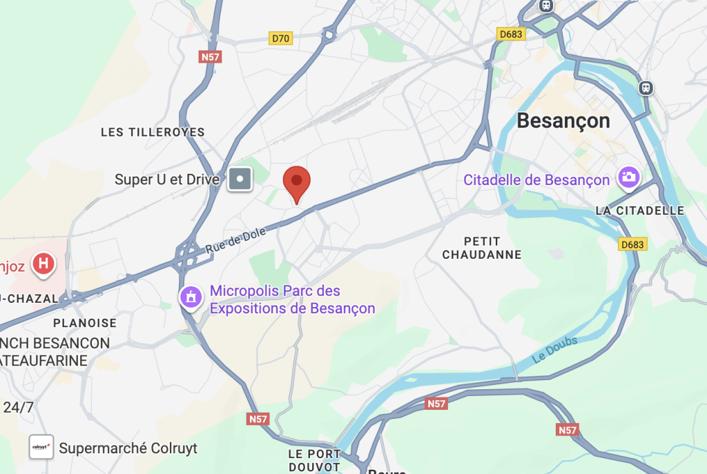 Aperçu de la map Google pour situer le cabinet d'avocat de Maître Vladimir BLAGODATOV